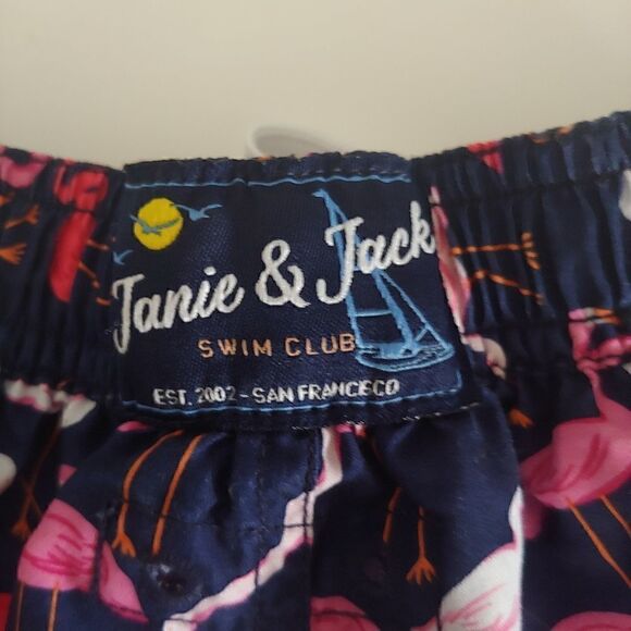 Janie and Jack Baby Boys Flamingo Swim Trunks Bathing Suit Size 12-18M - Picture 3 of 4